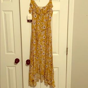 NWT - Yellow Boho High Low Dress